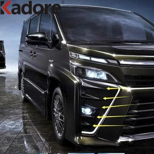 Front Fog Light Lamp Strip Cover Trim For Toyota Voxy Noah 2017 2018 2019 ABS Chrome Foglight Trims Car Styling Accessories