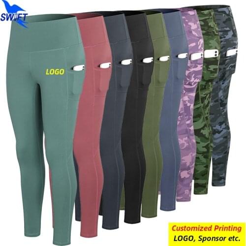 Sexy Push Up Camo High Waist Running Tights Women Elastic Gym Fitness Yoga Pants Quick Dry Sports Leggings Bottoms Customized