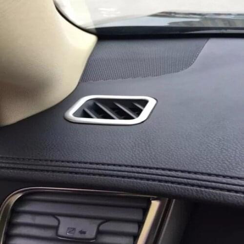 Fit For Toyota Highlander 2014 2015 Matte ABS Matte Air Conditioning Vent Cover Sticker Accessories Car styling 2pcs/set