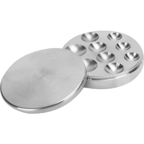 9 Slots Stainless Steel Watch Oil Cup Oil Dish Oiler Tray Oiler Stand with Lid Cover Watch Repair Tool Accessory for Watchmaker