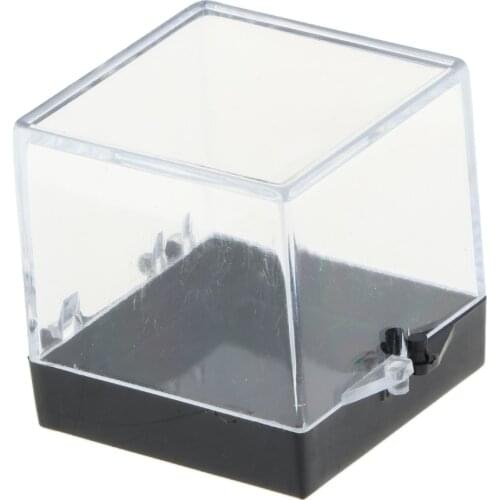 Clear Display Show Case Acrylic Box For Rock Mineral Collections 3x3x3.5cm
