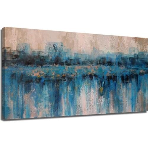 Hand painted Wall Art Abstract Picture Vintage Fantastic Painting Long Modern Canvas Artwork Contemporary Wall Art Abstract