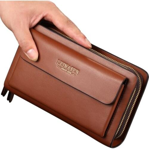 Hand bag mens Business Wallet long mens wallet large capacity leisure large cash position multi card zipper hand bag
