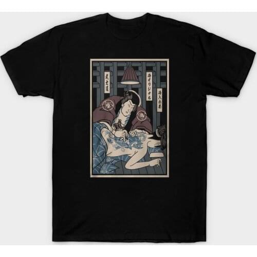 Samurai Tattoo Ukiyoe Mens T-Shirt Fashion Summer Cotton Short Sleeve O-Neck Unisex T Shirt New S-3XL
