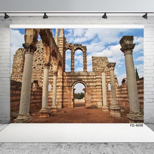 Old Roman Ruin Architecture Photo Background Vinyl Photography Backdrop for Children Baby Portrait Photophone Photo Studio Props