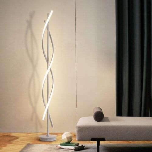 Led Corner Floor Lights Black White Dna Nordic Standing Lamps For Living Room Home Decor Kitchen Bedroom Sunset Projection Lamp