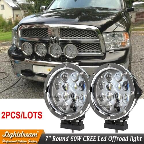 X2pcs Lightdream led narrow pencil beam Flood combo bulbs 12leds 4D lens led work lights 60W for Marine,Car,Truck,Agriculture