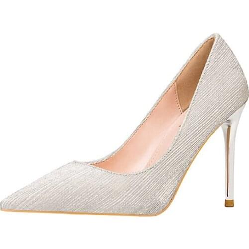 High Quality Pointed Toe Heels Womens Pumps Fashion Elegant Ladies Dress Shoes For Wedding Party 9288-51