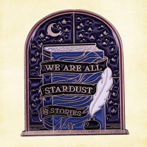 The Starless Sea Erin Morgenstern Bookish enamel pin wonderfully magical book fiction star moon brooch