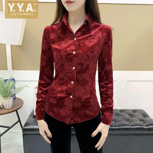 YueYueAngel Red Blouses
