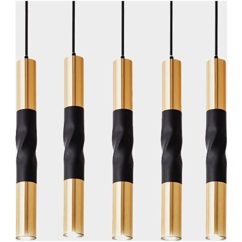 Dimmable LED Pendant Lamp Long Tube lamp Kitchen Island Dining Room Shop Bar Decoration Cylinder Pipe Pendant Light Kitchen Lamp