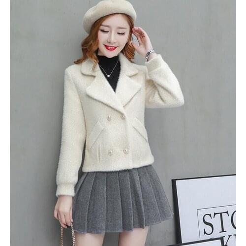 Women Woolen Jacket New 2021 Woolen Coat Women Clothing Short Slim Thickening Warm Womens Jackets Fashion Female Coats