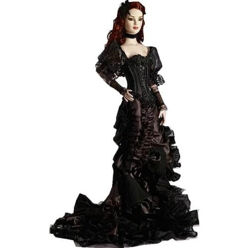 18 Century Civil War Southern Belle Gown vintage Dress/Victorian dresses/ Ruffle neck dress US6-26 SC-1220