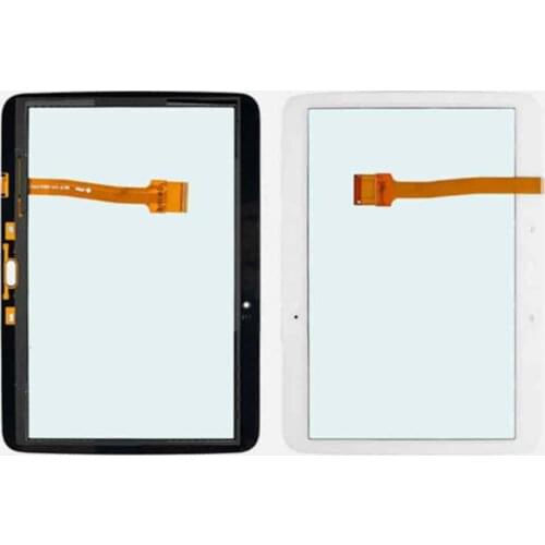 10.1" For Samsung Galaxy Tab 3 10.1 GT-P5200 P5200 GT-P5210 P5210 Front Touch Screen Digitizer Panel Glass Sensor Black / White