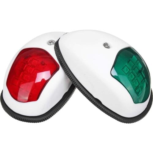 2Pcs Universal LED Side Light Signal Lamp Side Marker Light Navigation Lamp For Marine Boat Yacht Truck Trailer Van