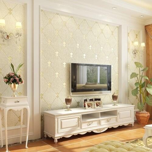 Q QIHANG European - style 3D Non-woven TV Background Wallpaper 10M*0.53M=5.3M2