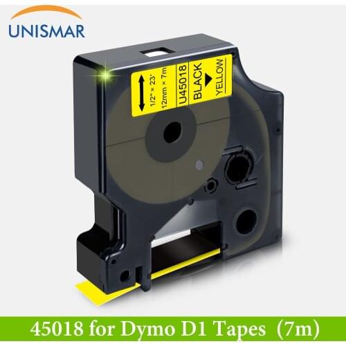 40913 Black on White/Yellow 40918 Label Tapes for Dymo D1 LabelManager PnP 280 300 420P 9mm Label Maker Printer Ribbon Sticker