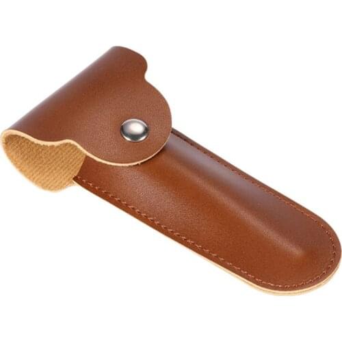 Razor Case Travel Holder Manual Double Edge Safety Razors Container PU Leather Bag