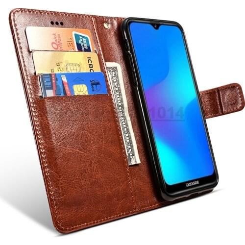 Business Style For Doogee Y8 Case High Quality 6.1" Pu Leather Card Holder Flip Wallet Case Cover For Doogee Y8 Book Case