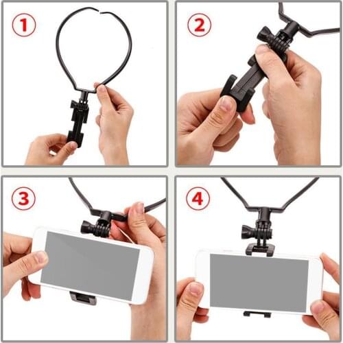Hands Free Lazy Wearable Neck Camera Holder Mount Tripod Pro POV Go For Gopro Adjustable Necklave Phone Stand Arm Photograp X0J4