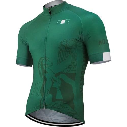 New Nigeria Pro Team Cycling Jersey Men Summer Outdoor MTB Bike Shirt Maillot Ciclismo Quick Dry Bicycle Clothing