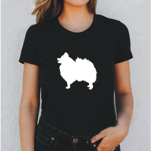 Pomeranian Dog Printed T Shirt Women Tops Summer Animal Short Sleeve Harajuku Tee Shirt Femme Casual Funny Tshirt Camiseta Mujer