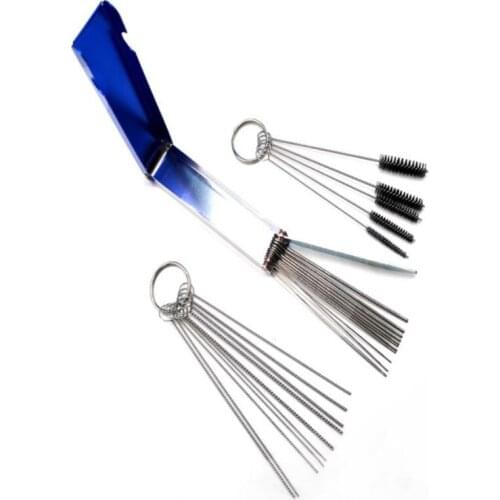 Motorcycle Car Carburetor Jets Cleaning Tool Needles Brushes Set For Carb Jet injector nozzle Spray gun Airbrush Clean tools