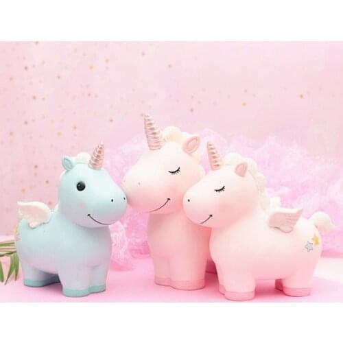 Unicorn Ceramic Piggy Bank Money Boxes Home Decoration Ceramic Animal Coin Coin Storage Box Creative Saving Pot Christmas Gifts