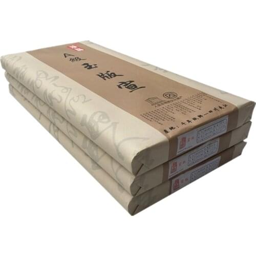 100pcs Chinese Thicken Calligraphy Paper Bamboo Paper Chinese Painting Raw Xuan Paper Calligraphy Practice Ripe Rice Paper