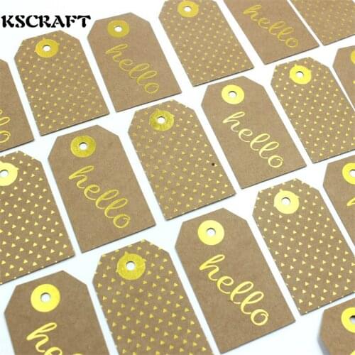 KSCRAFT 20pcs Kraft Paper Cardstock Die Cuts for Scrapbooking Happy Planner/Card Making/Journaling Project