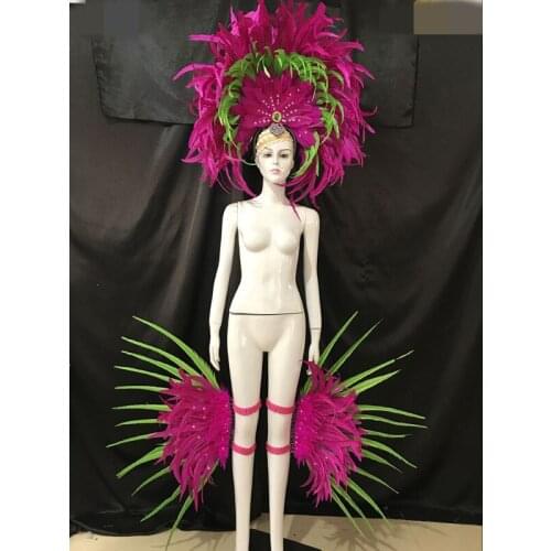 Latin dance Samba accessories Fashion exquisite headdress feathers Delicate dance shows accessories Samba clothing