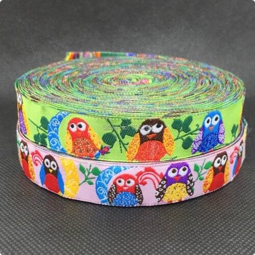 ZERZEEMOOY Zakka handmade accessories ribbon laciness multicolour owl 5/8" 16cm Jacquard Ribbon