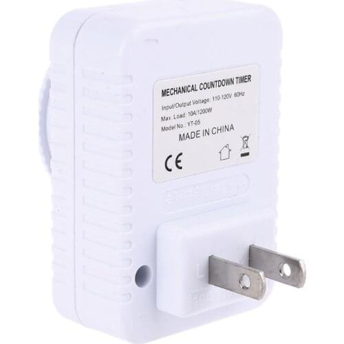 AC 110V 12 Hour Mechanical US Plug Switch Timer Socket for Home Appliances Control Motorcycle Charging Timer 10A 1200W
