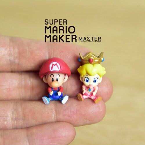 24PCS 2.4cm Super Mario BB Princess BB Mini Doll model ornaments collection ornaments DIY ornaments
