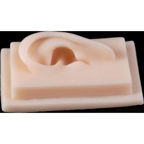 Human Soft Silicone Left Ear Model Life Size Acupuncture Study Practice Tool Teaching Resources For Medical Science