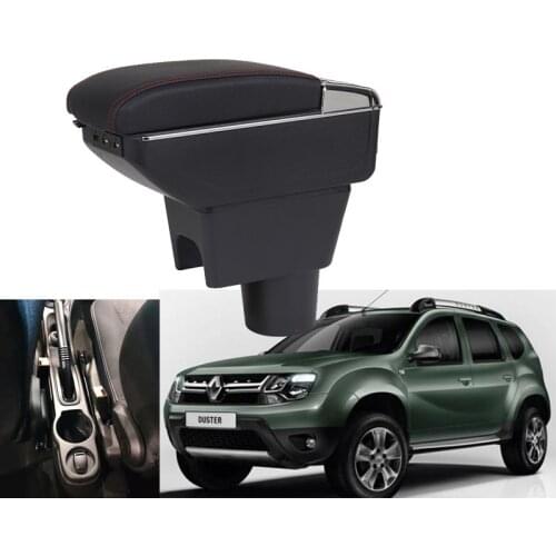For renault duster armrest box central Store content box cup holder ashtray interior car-styling decoration Accessories