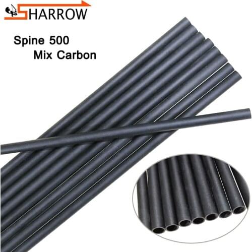 6/12pcs 30" Archery Carbon Arrow Shaft Spine 500 Mix Carbon Fiber Glass Arrow Shaft Fit Bow Arrow Shooting Hunting Accessories