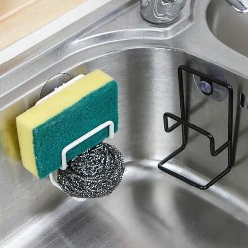Suction Cup Sponge Soap Wash Cloth Drainer Rack Kitchen Bathroom Towel Scrubbers Dry Hanging Storage Holder