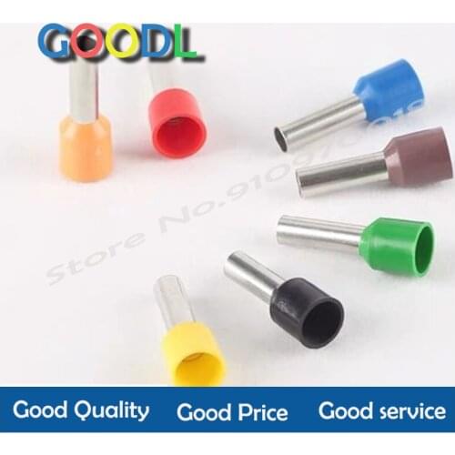 100pcs E0508 Tubular Wire Cold Pressure Connector Electrical Terminals Cable Crimps Wire Ferrules For 0.5mm2, 22 AWG Wire VE0508