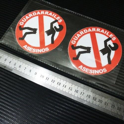 Sixsub GUARDARRAILES ASESINOS Reflective stickers decals waterproof sunscreen X2