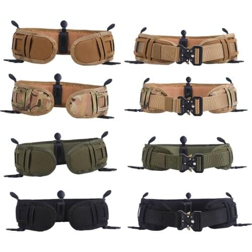Military Tactical Belt Portable Survival Battle Belt Training Combat Hunting Battle Waist Belt Shooting Waist Strap for Men