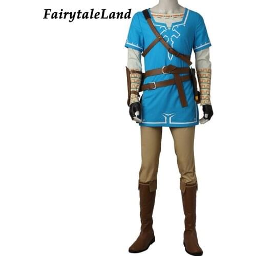Adult The Legend Sheikah Slate Link Costume Cosplay Breath of the Wild Link Outfit Halloween Fancy Superhero Battle Suit