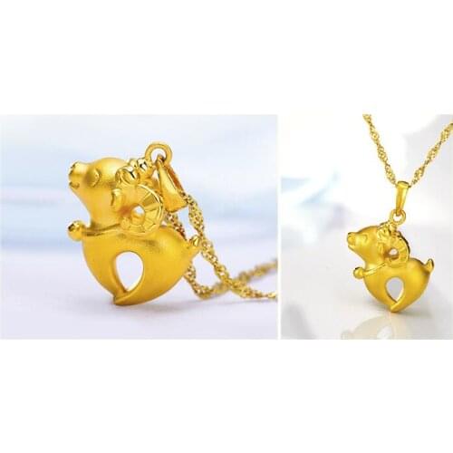 Female models sheep 3D Zodiac pendant necklace pendant