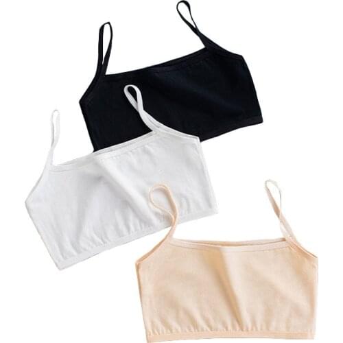 1pcs Girls Training Bras Young Girl Bra Cotton Teenage Underwear for Kids Summer Teens Puberty Clothing