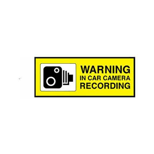 4x Warning In Car Camera Recording Decal Security Dash Sticker Ps Set 4 Stickers PVC Vinyl Reflective Stickers Warning Decals