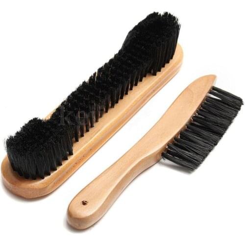 2Pcs Pool Snooker Billiard Table Brush Horsehair Rail Wooden Handle 9" Tool