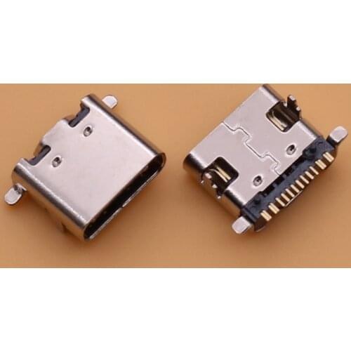 20PCS SMT USB 3.1 Type-C 16pin Female Connector For Mobile Phone Charging Port Charging Socket Tow Feet Plug
