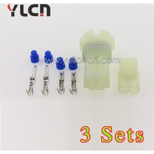 3 Sets 2 Way Sealed Male Female connector Sensor auto connector