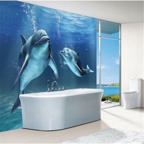 Beibehang 3D stereoscopic underwater world of whales large wallpaper Custom wallpaper wall paper papel de parede wall stickers
