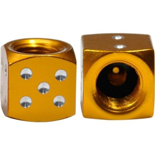 4Pcs Dice Design Dust Valve Caps Motorcycles Electric Cars Tyre Tire Stem Cover